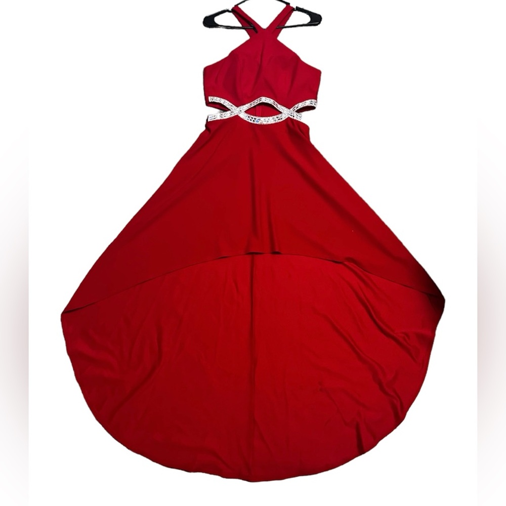 Speechless Red High Low Cut Out Dress